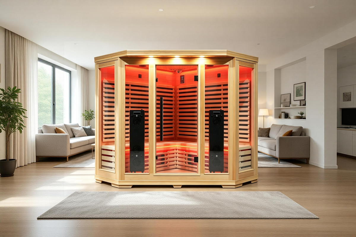 Blisspod Vienna RED 4-5 Person Full Spectrum Infrared Sauna