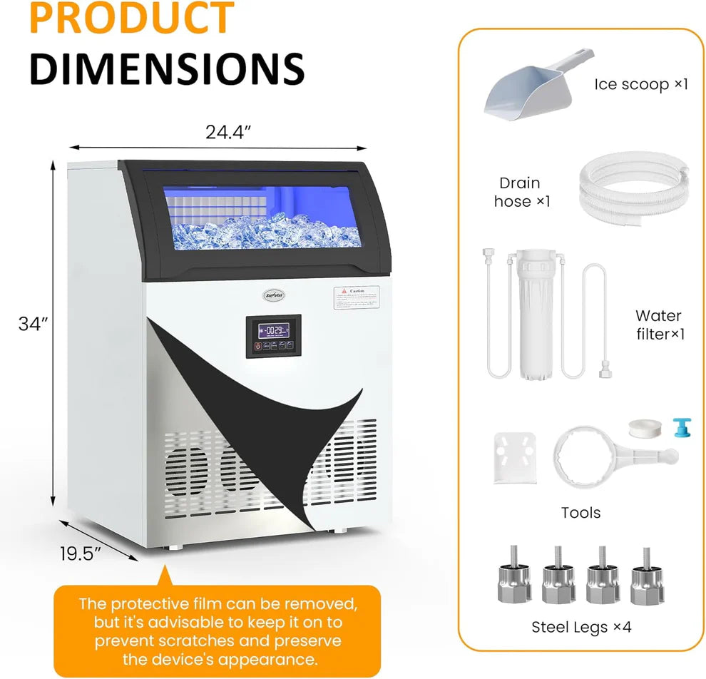 Heynemo Commercial Ice Maker Machine