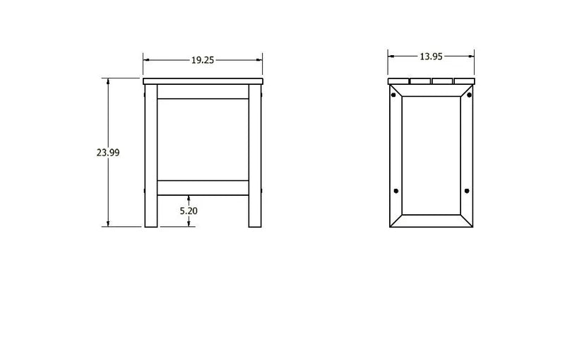 Sequoia Outdoor Granite Hills Modern Counter Height Balcony Set