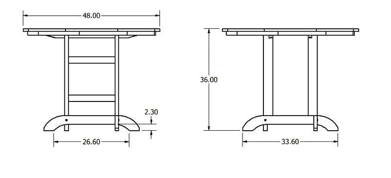 Sequoia Outdoor Homestead 48in Diameter Counter Height Dining Table