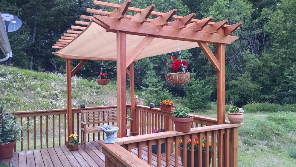 Best Redwood Outdoor Super Deck Redwood Pergola