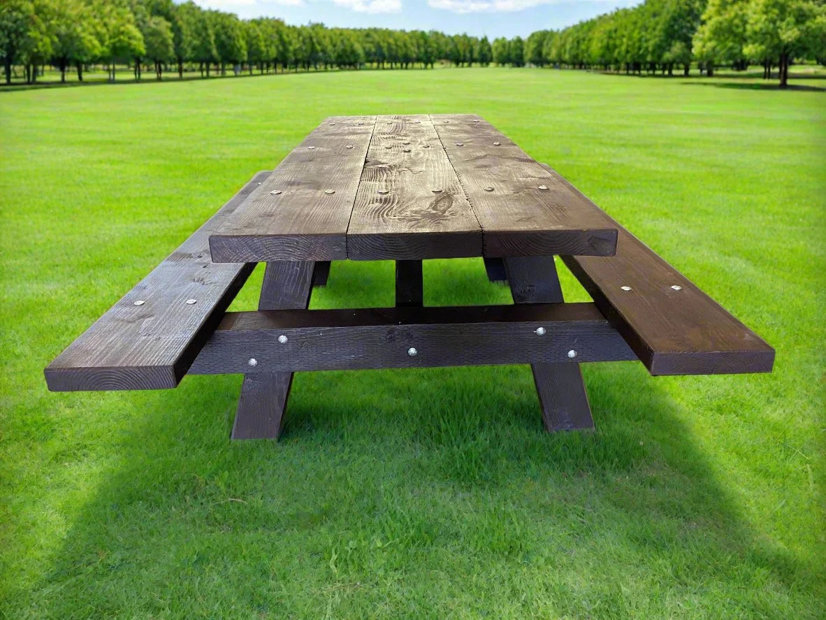 Best Redwood Heavy-Duty Douglas Fir Park Picnic Table