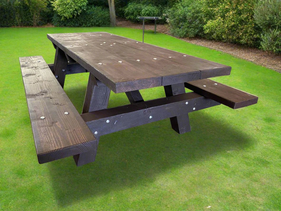 Best Redwood Heavy-Duty Douglas Fir Park Picnic Table