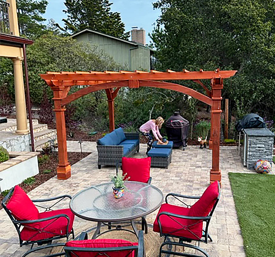 Best Redwood Outdoor Pacific Redwood Double Beam Premium Pergola