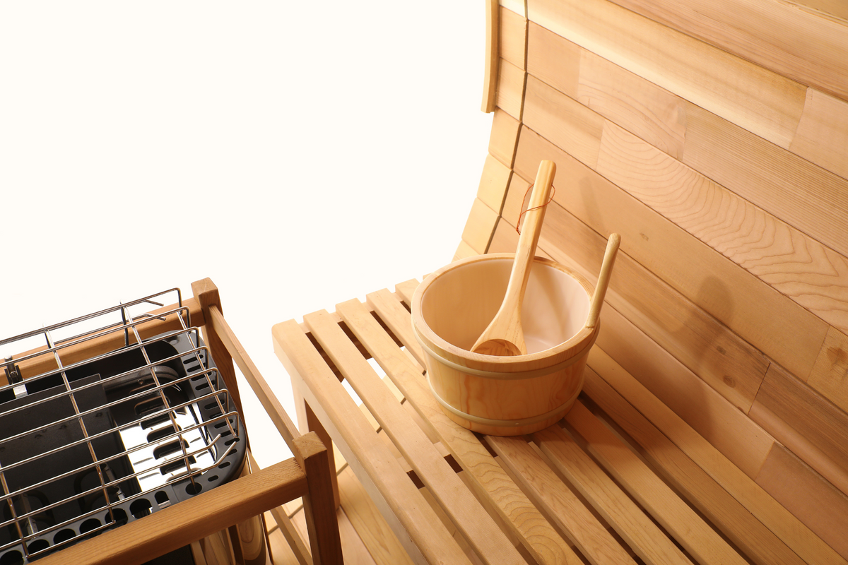 Blisspod Prague 4-6 Person Canadian Red Cedar Barrel Sauna