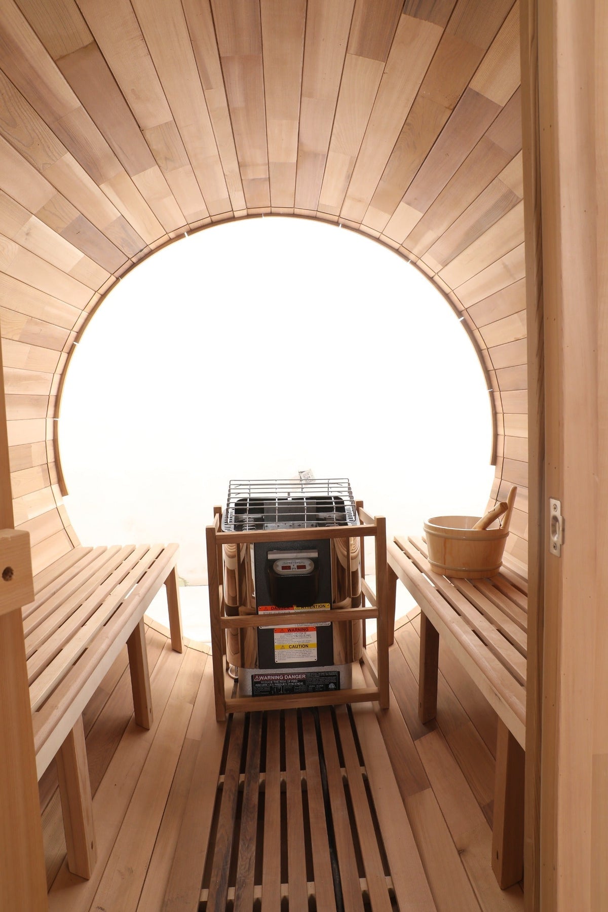 Blisspod Prague 4-6 Person Canadian Red Cedar Barrel Sauna