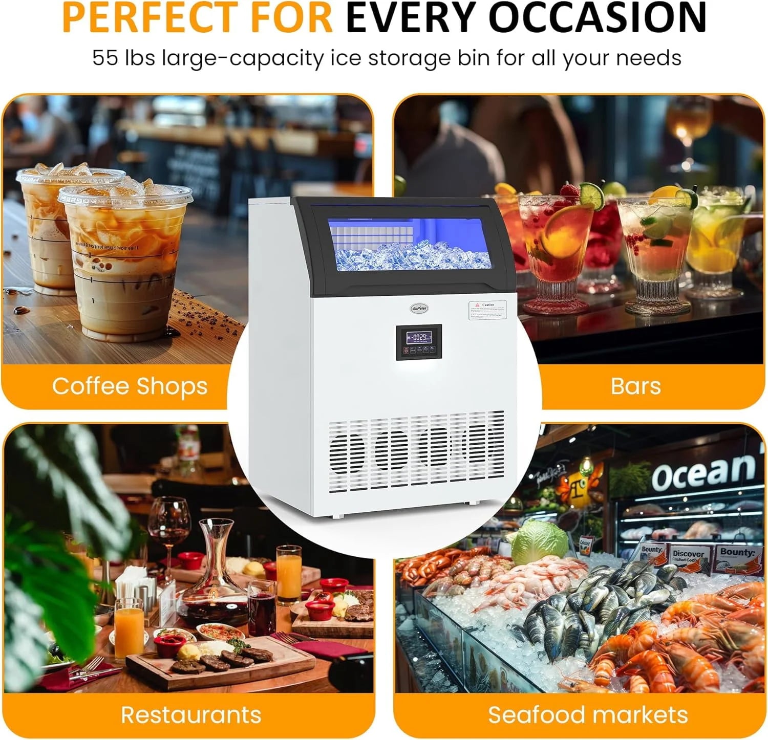 Heynemo Commercial Ice Maker Machine