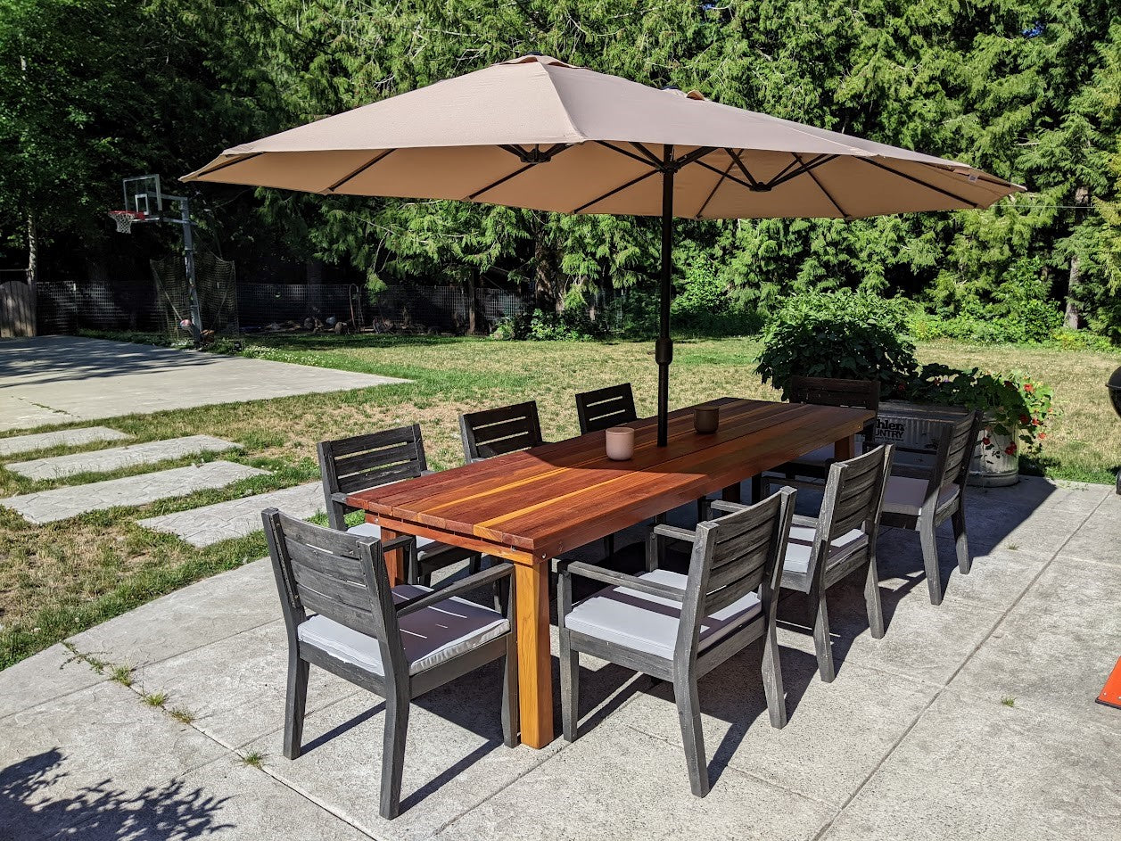 Best Redwood Farmhouse Redwood Outdoor Dining Table