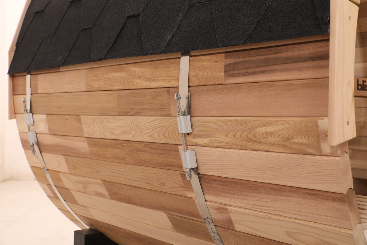 Blisspod Prague 4-6 Person Canadian Red Cedar Barrel Sauna