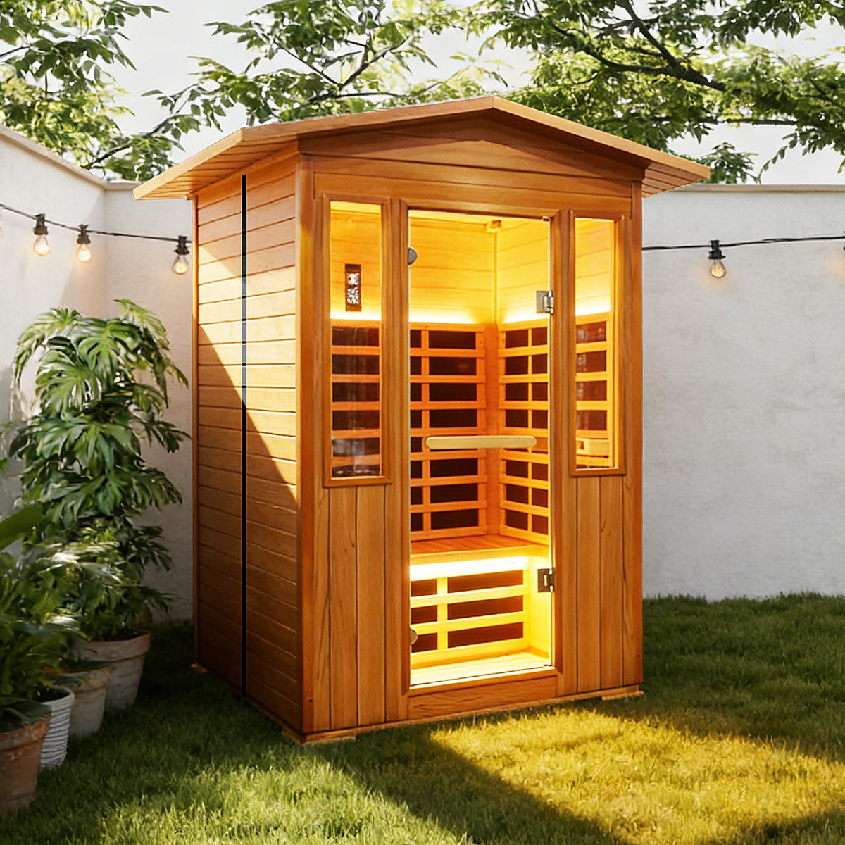 Outdoor Double Sauna with Douglas Fir and Red Cedar
