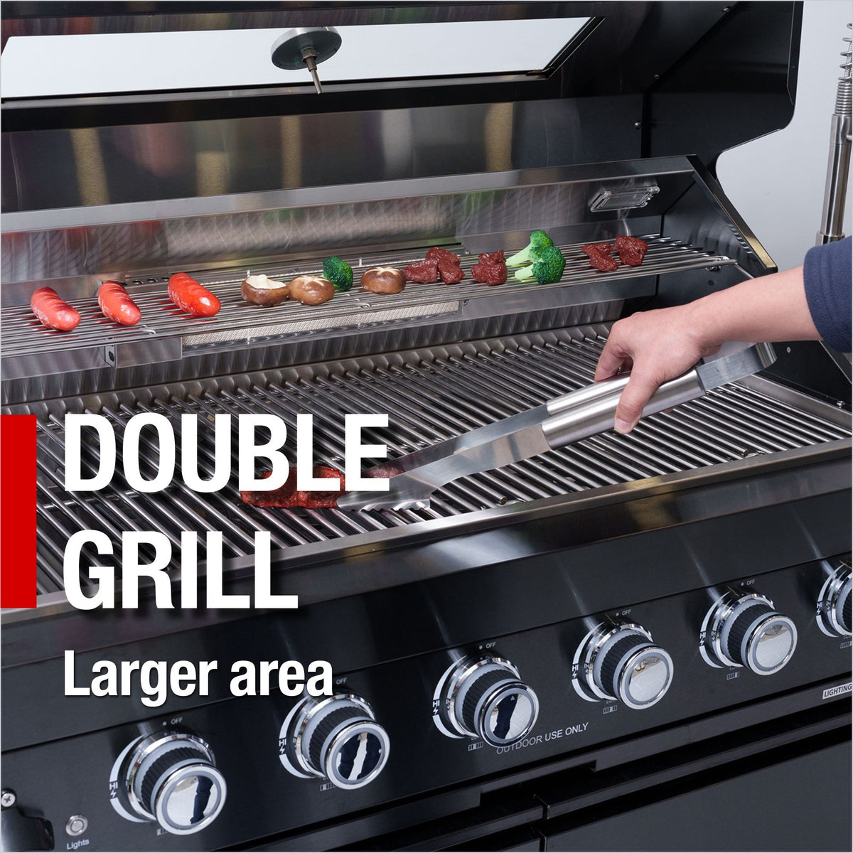 46-Inch 4-Burner 304 Stainless Steel Outdoor Kitchen Grill
