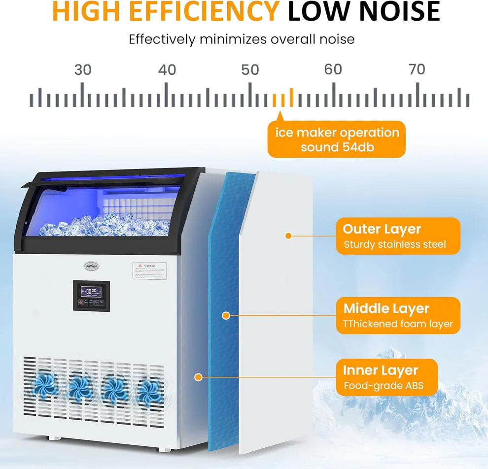 Heynemo Commercial Ice Maker Machine