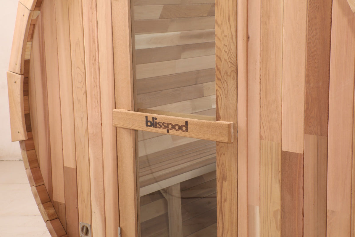 Blisspod Prague 4-6 Person Canadian Red Cedar Barrel Sauna