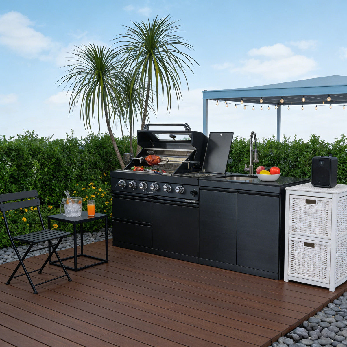 46-Inch 4-Burner 304 Stainless Steel Outdoor Kitchen Grill