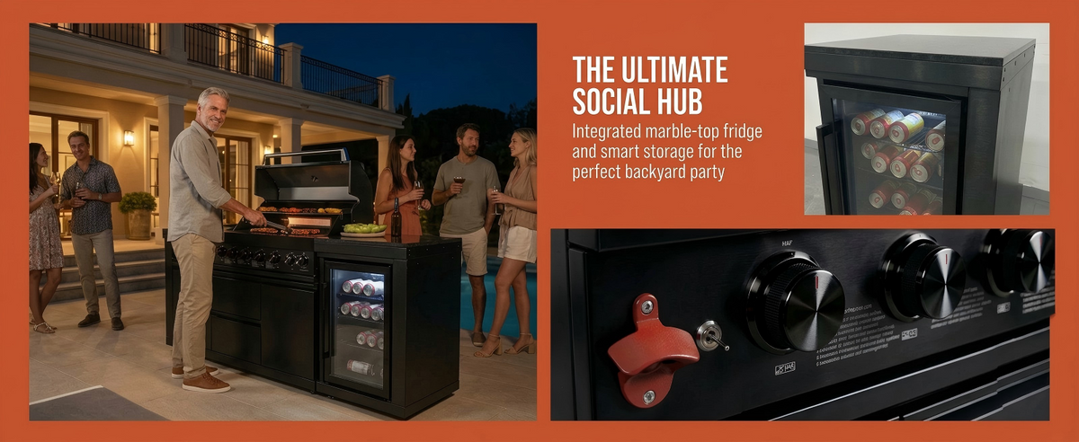 6-Burner 304 Stainless Steel Propane Outdoor Kitchen Grill