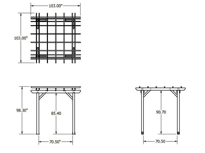 Sequoia Outdoor St. Clair 8x8 Pergola