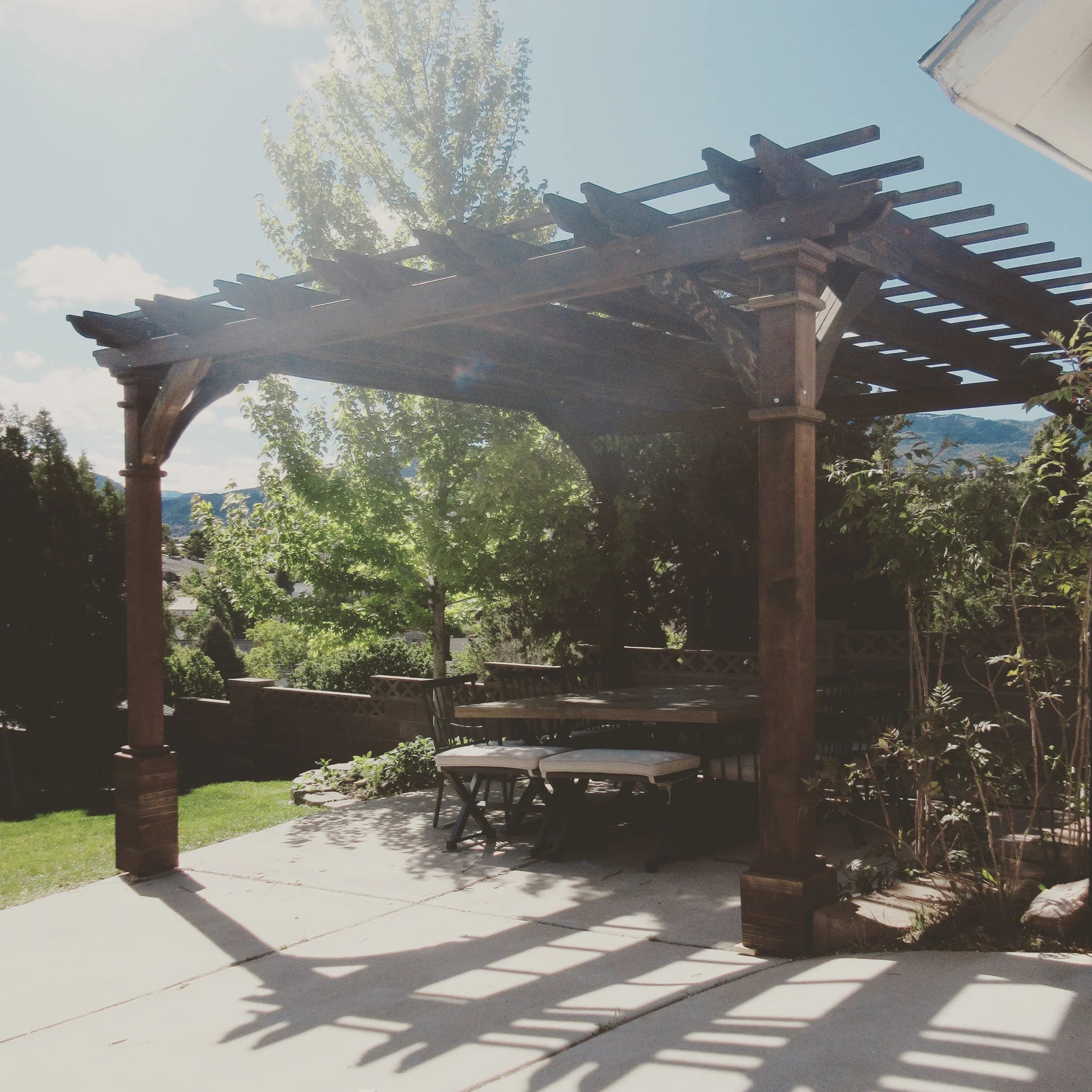 Best Redwood Outdoor Pacific Redwood Double Beam Premium Pergola