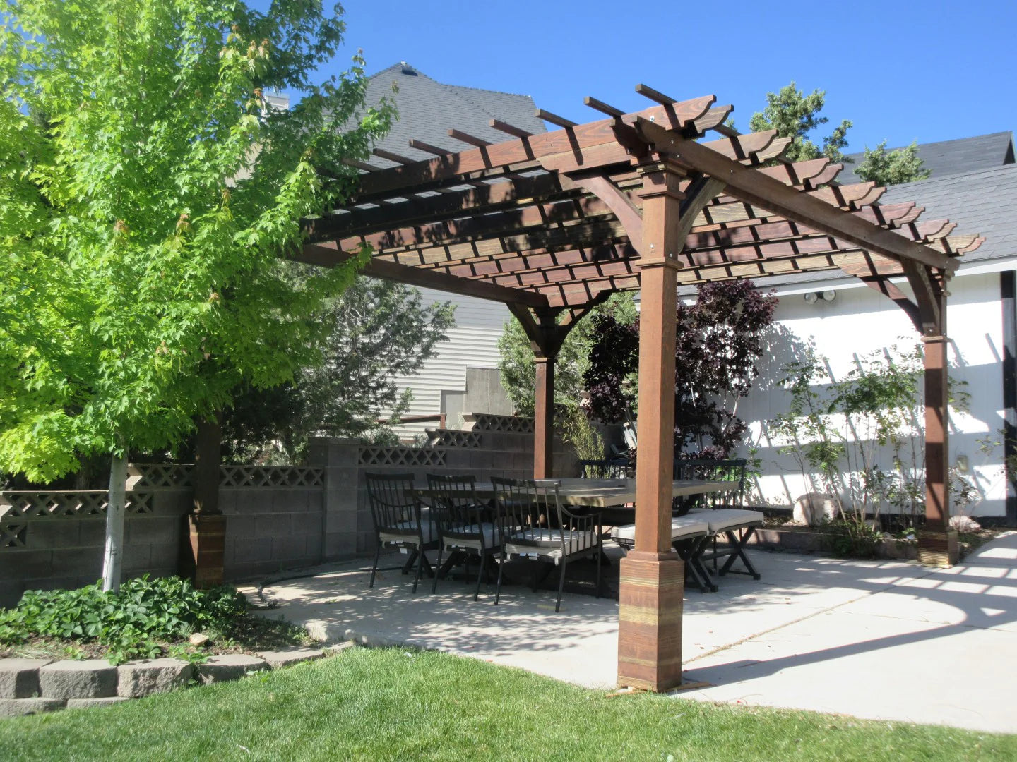 Best Redwood Outdoor Pacific Redwood Double Beam Premium Pergola