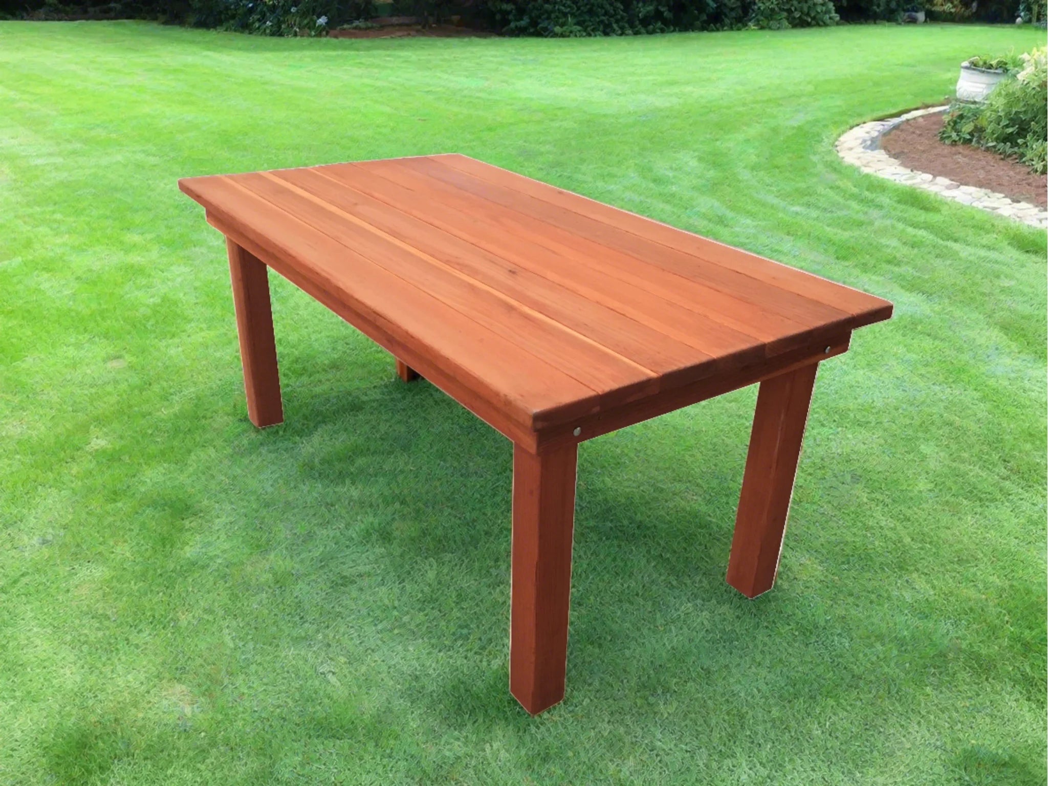 Best Redwood Farmhouse Redwood Outdoor Dining Table