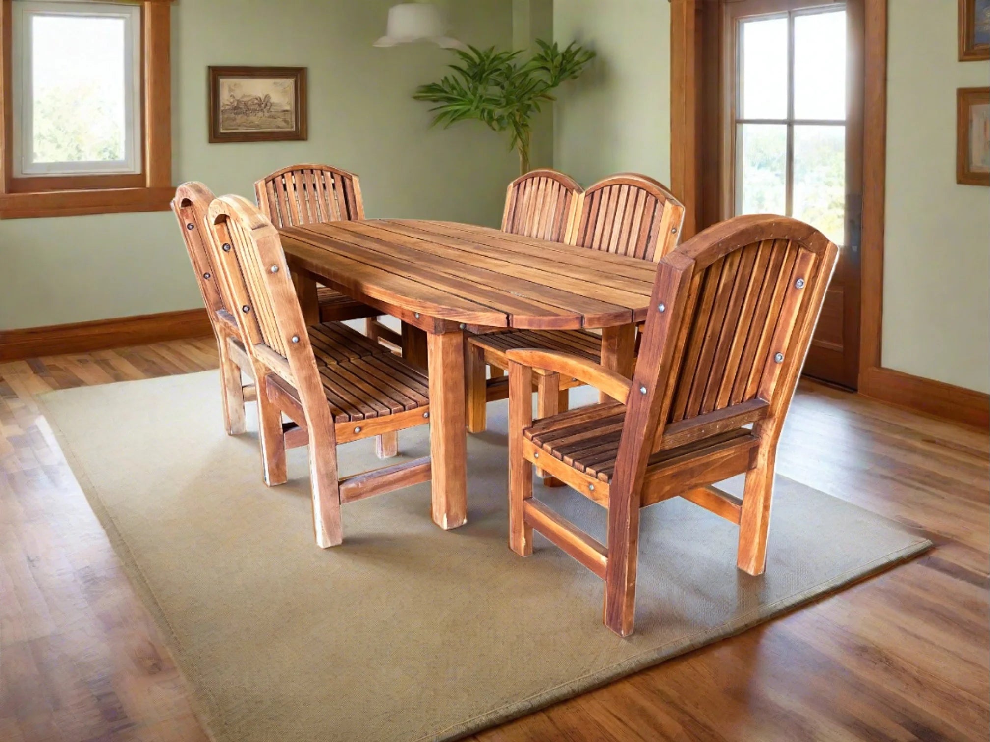 Best Redwood Farmhouse Round Redwood Outdoor Dining Table