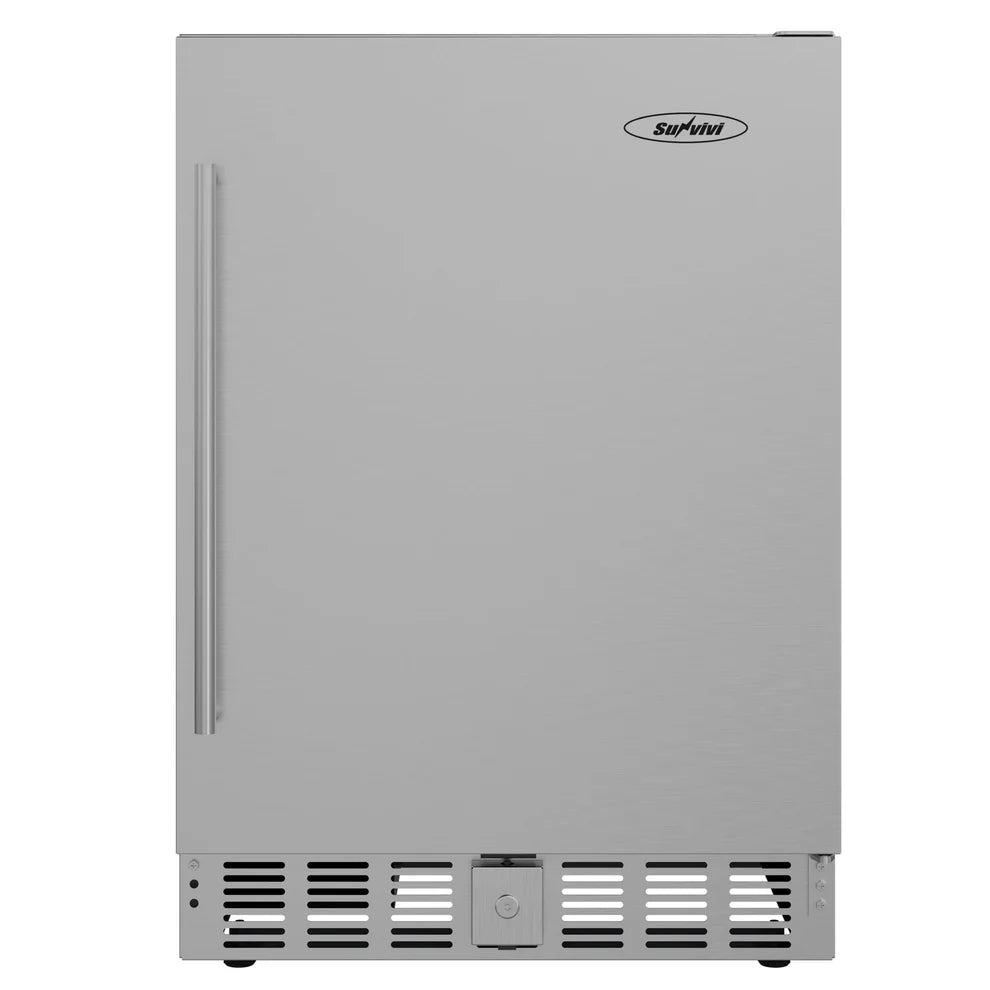 Heynemo 24-Inch Indoor/Outdoor Beverage Refrigerator (Silver, 142L / 5 cu. ft. Capacity)