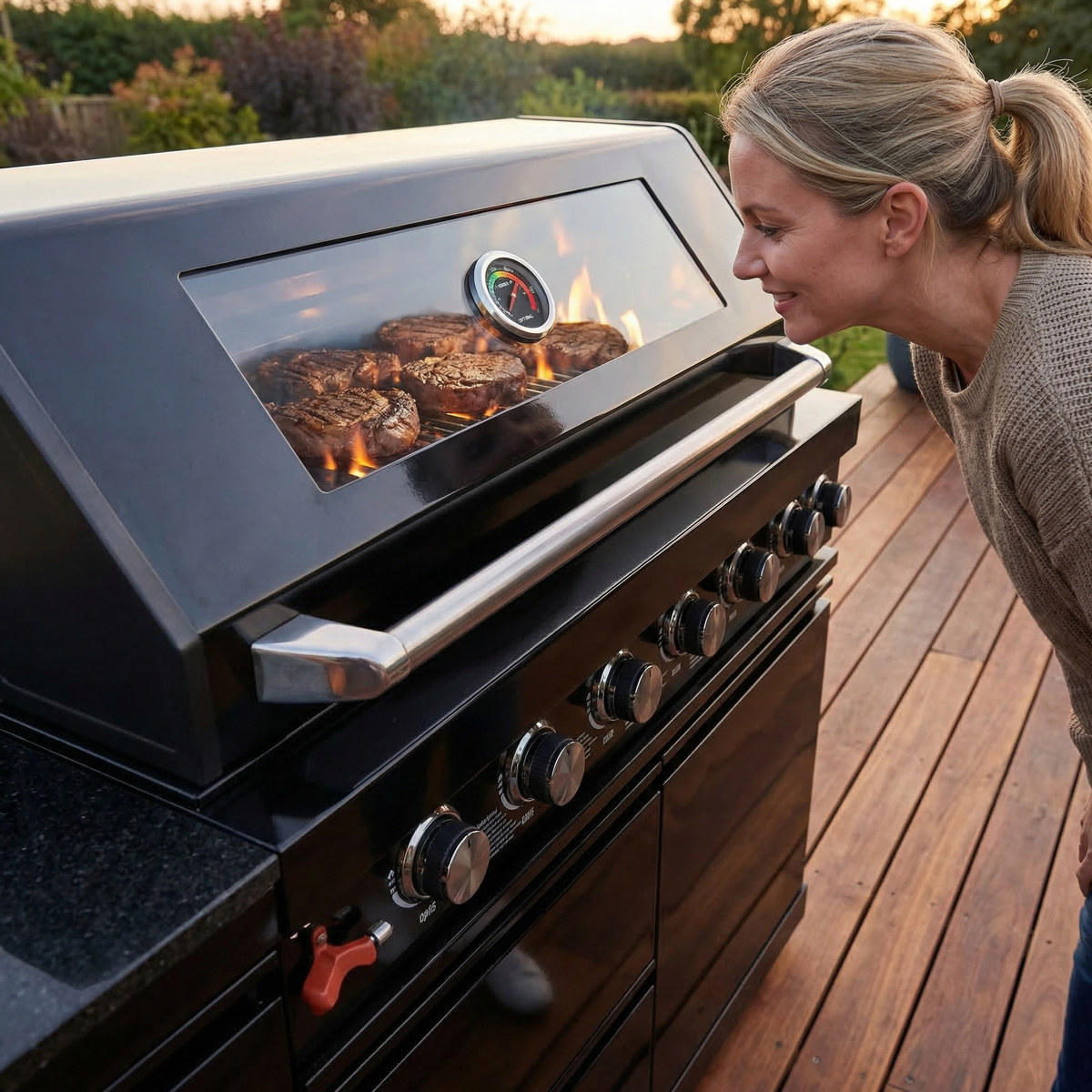 63-Inch 6-Burner SS304 Outdoor Kitchen Grill