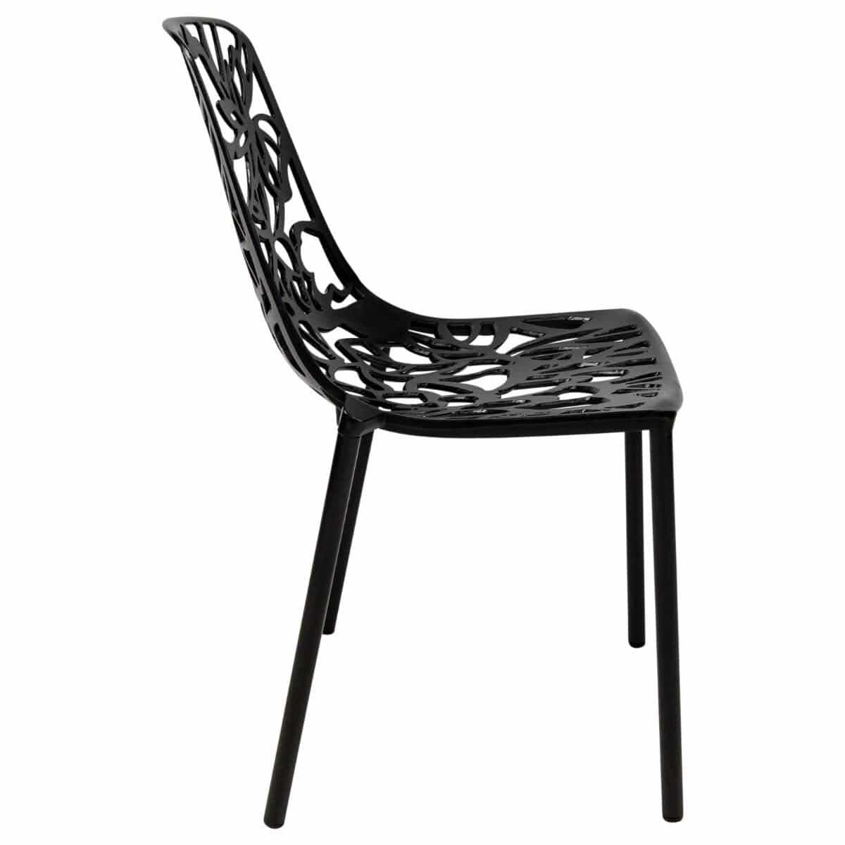 LeisureMod Devon Modern 7-Piece Aluminum Outdoor Dining Set