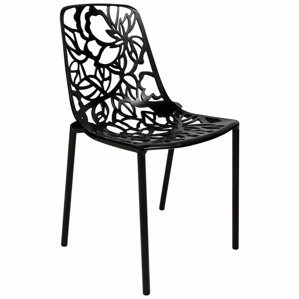 LeisureMod Devon Modern 7-Piece Aluminum Outdoor Dining Set