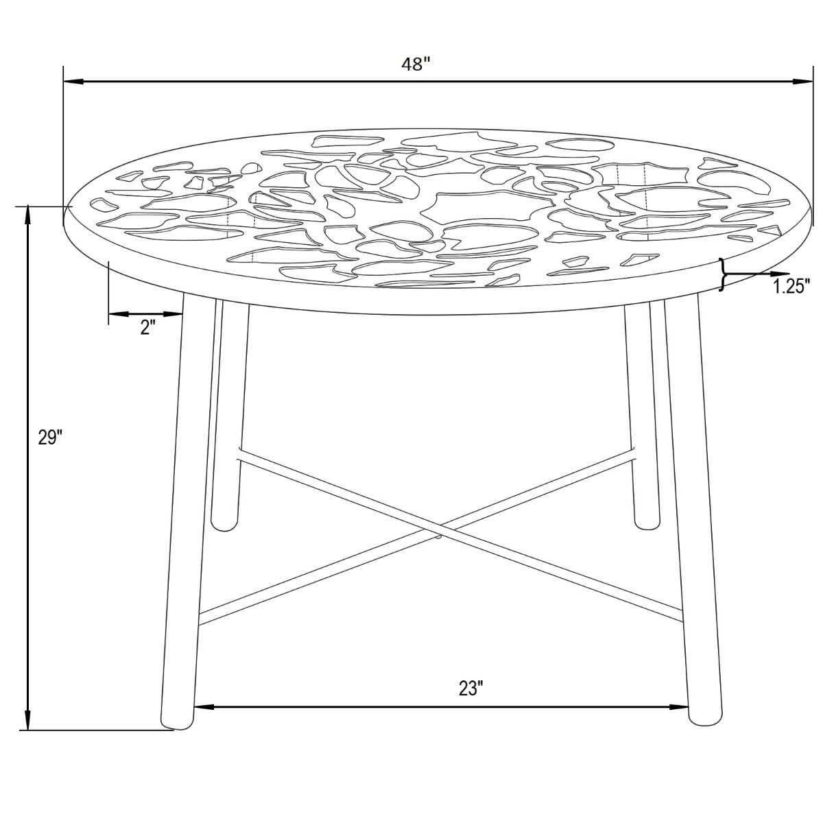 LeisureMod Devon Modern 7-Piece Aluminum Outdoor Dining Set