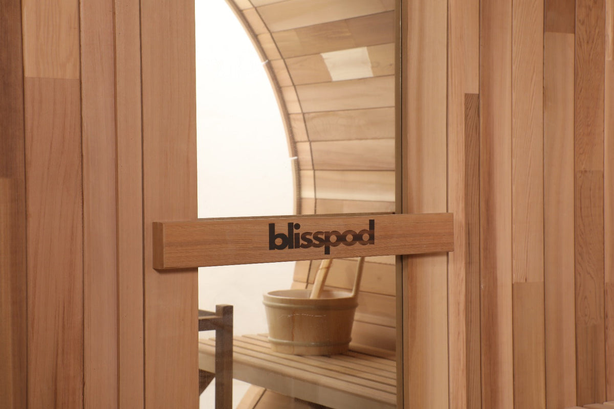 Blisspod Prague 4-6 Person Canadian Red Cedar Barrel Sauna