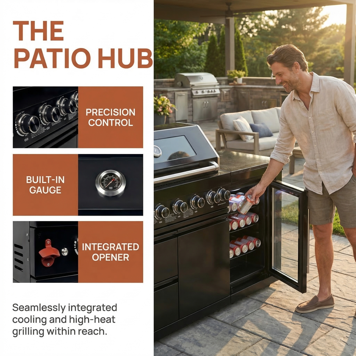 6-Burner 304 Stainless Steel Propane Outdoor Kitchen Grill