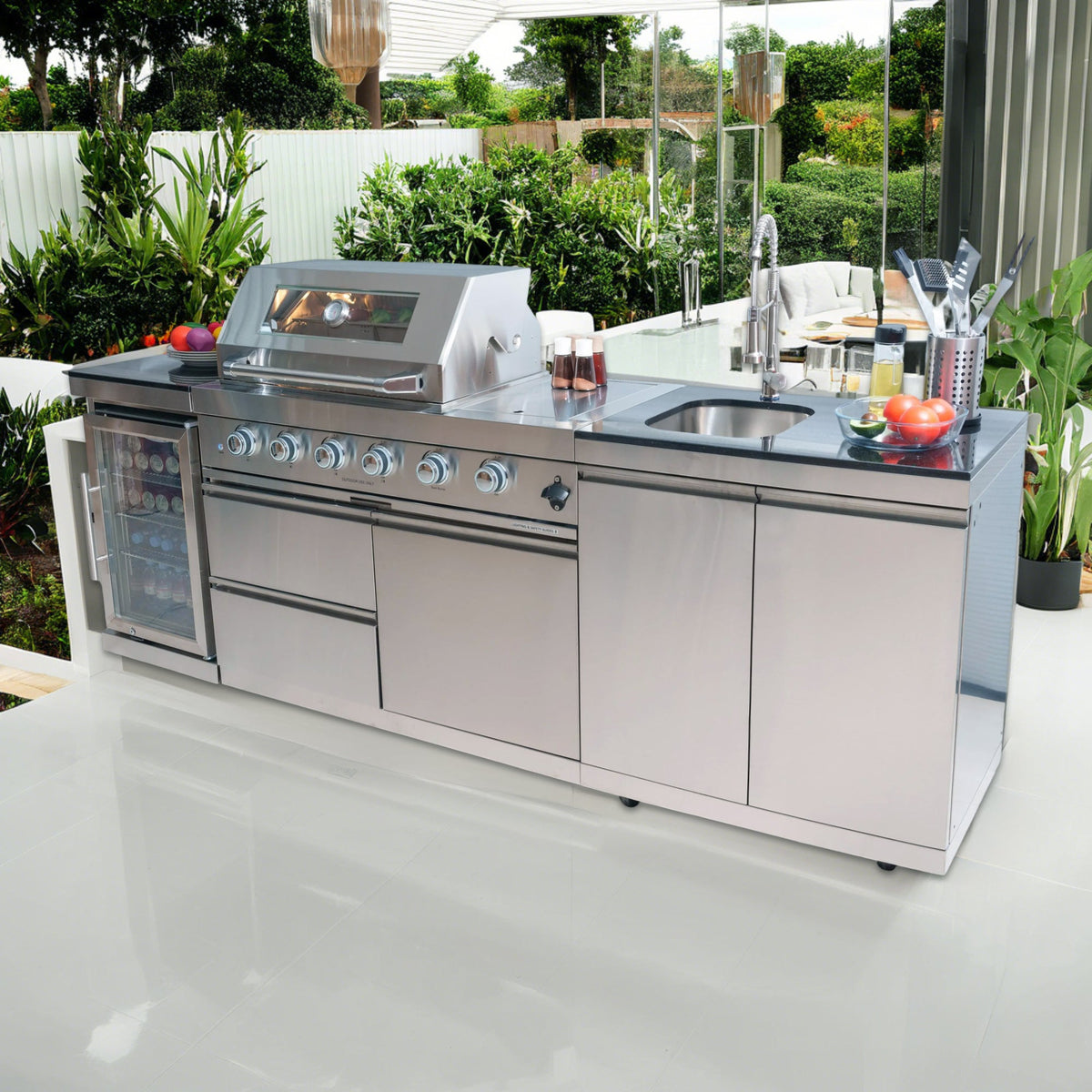 46-Inch 4-Burner 304 Stainless Steel Outdoor Kitchen Grill