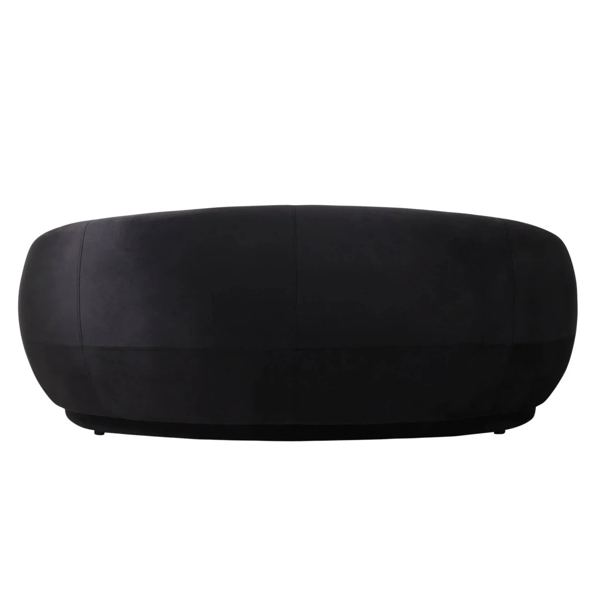 LeisureMod Faze 3-Seater Velvet Sofa with Curved Backrest and Pine Wood Base